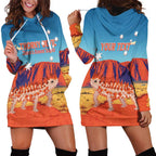 Personalised Australia Thorny Devil Hoodie Dress Nature's Armored Knights - Aussie Uluru