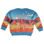 Australia Thorny Devil Kid Ugly Christmas Sweater Nature's Armored Knights - Aussie Uluru