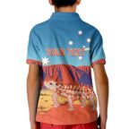 Personalised Australia Thorny Devil Kid Polo Shirt Nature's Armored Knights - Aussie Uluru