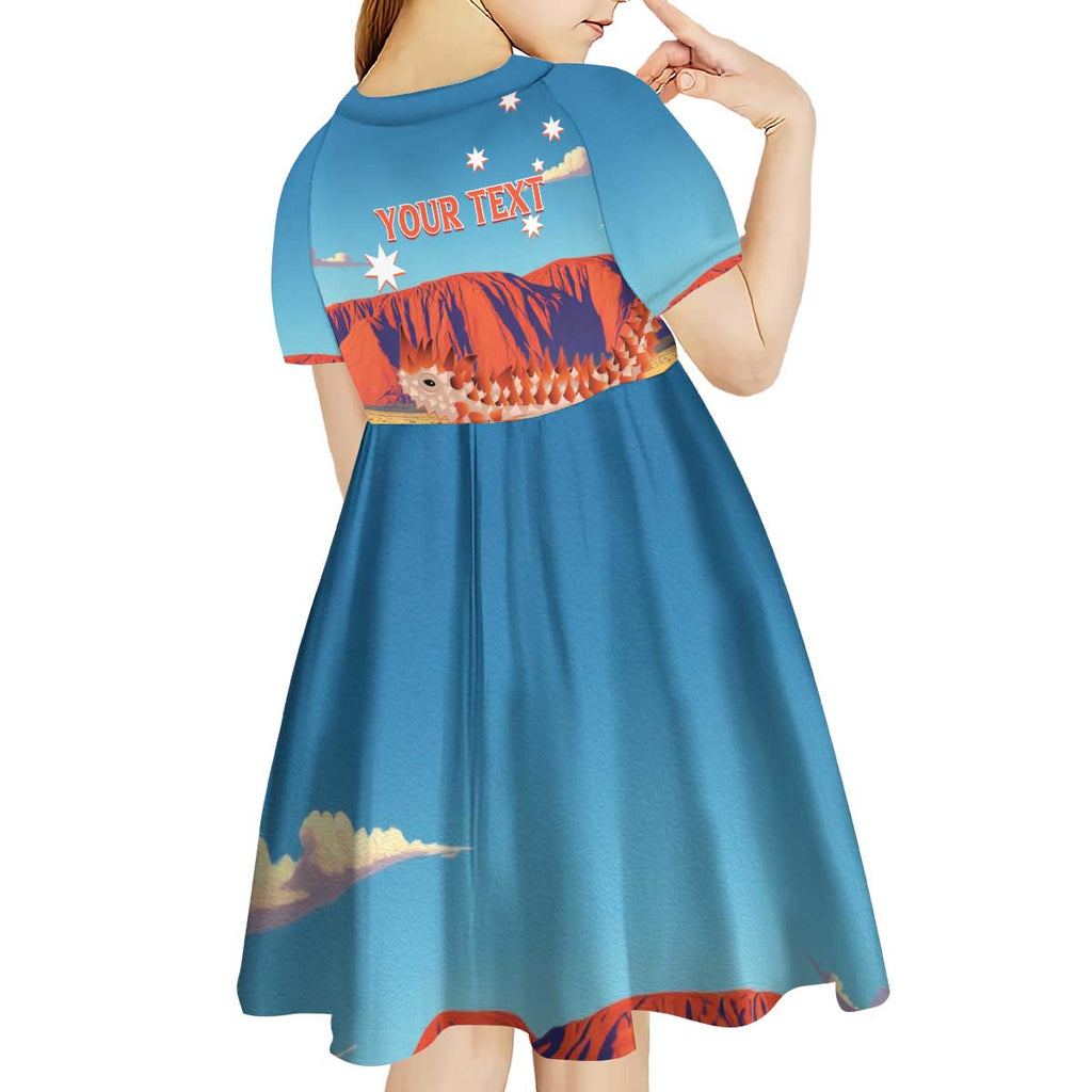 Personalised Australia Thorny Devil Kid Short Sleeve Dress Nature's Armored Knights - Aussie Uluru