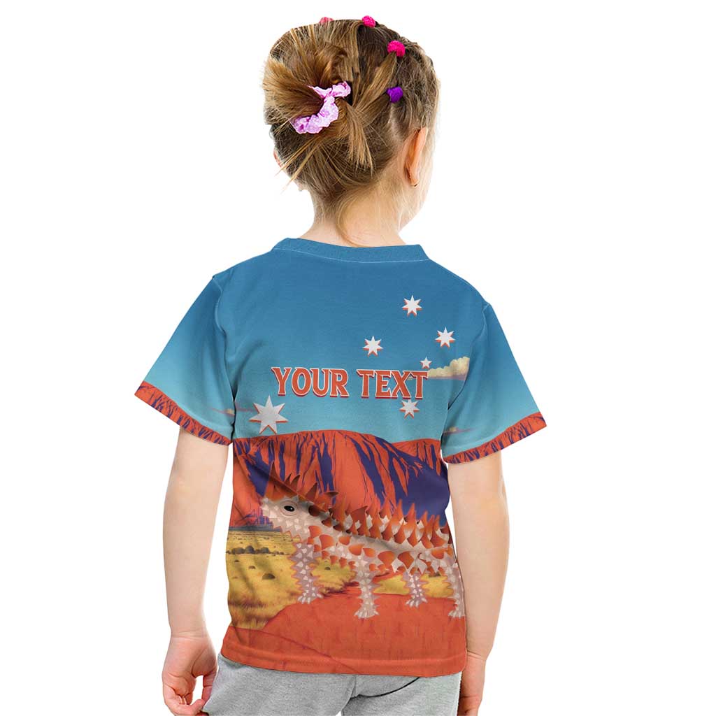Personalised Australia Thorny Devil Kid T Shirt Nature's Armored Knights - Aussie Uluru