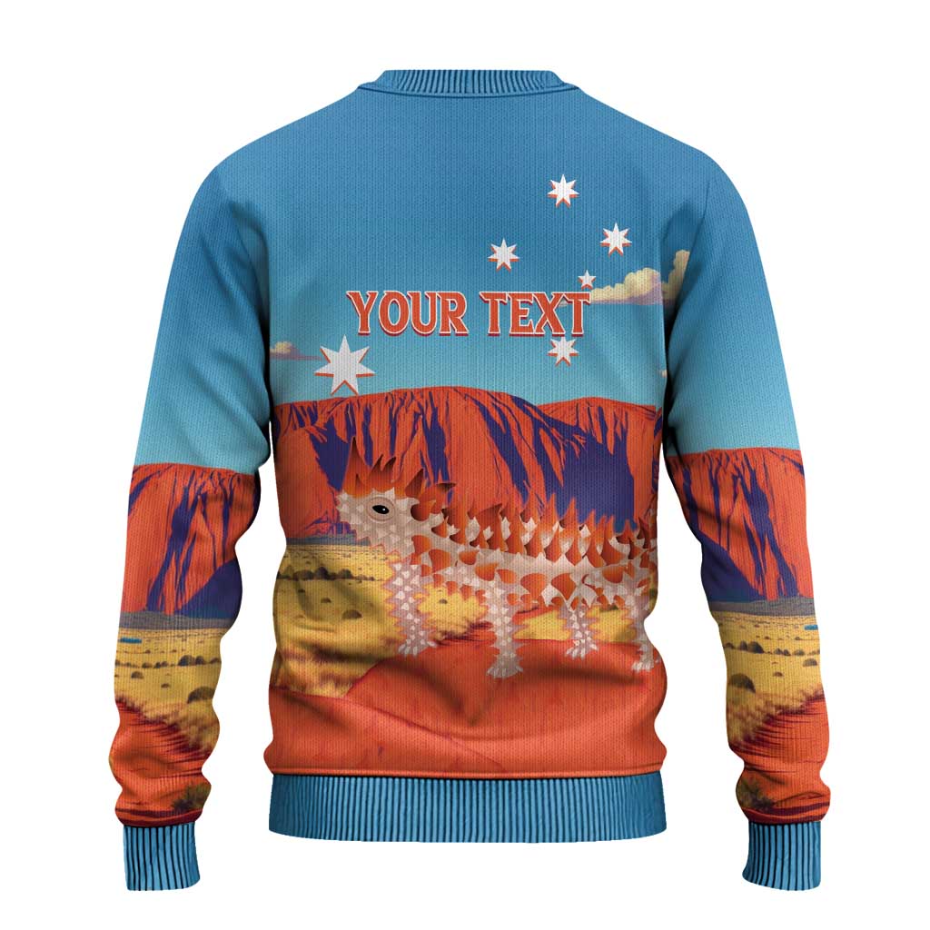 Australia Thorny Devil Ugly Christmas Sweater Nature's Armored Knights - Aussie Uluru