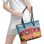Personalised Australia Thorny Devil Leather Tote Bag Nature's Armored Knights - Aussie Uluru