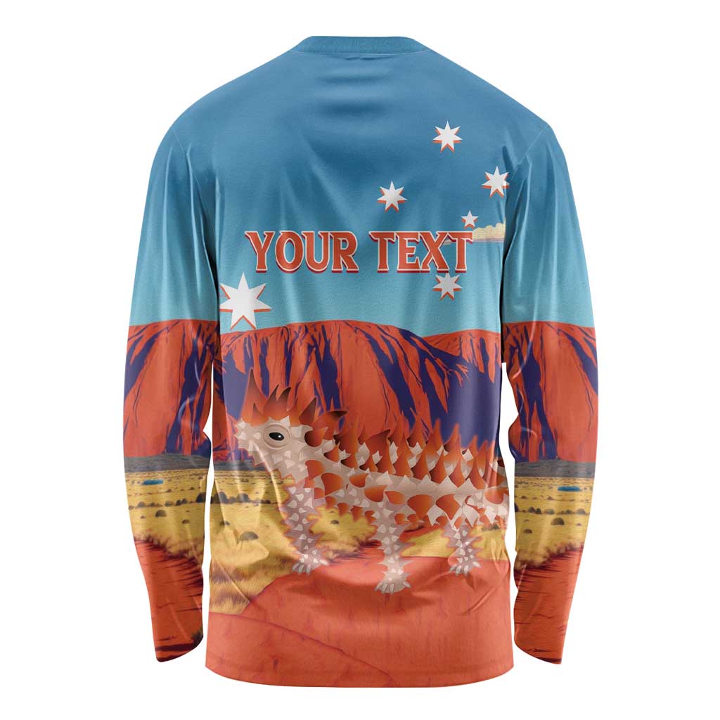Personalised Australia Thorny Devil Long Sleeve Shirt Nature's Armored Knights - Aussie Uluru