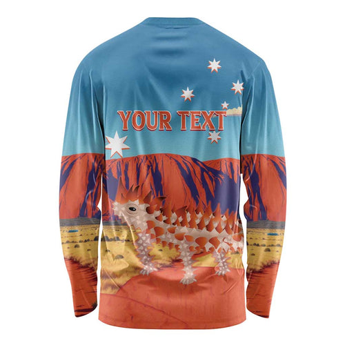 Personalised Australia Thorny Devil Long Sleeve Shirt Nature's Armored Knights - Aussie Uluru