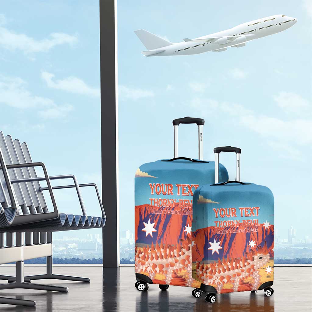Personalised Australia Thorny Devil Luggage Cover Nature's Armored Knights - Aussie Uluru