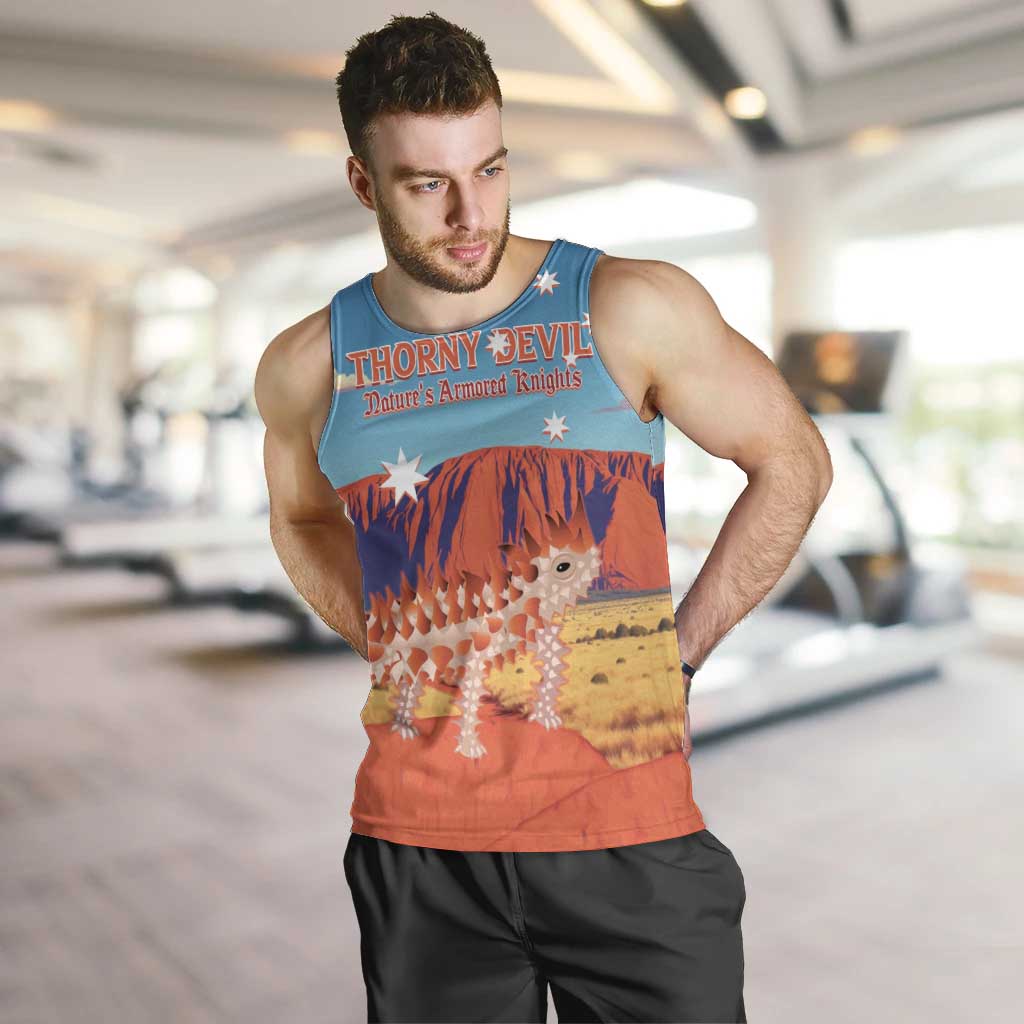 Personalised Australia Thorny Devil Men Tank Top Nature's Armored Knights - Aussie Uluru