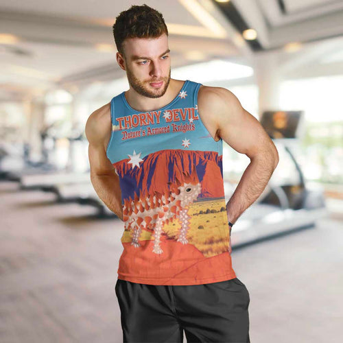 Personalised Australia Thorny Devil Men Tank Top Nature's Armored Knights - Aussie Uluru