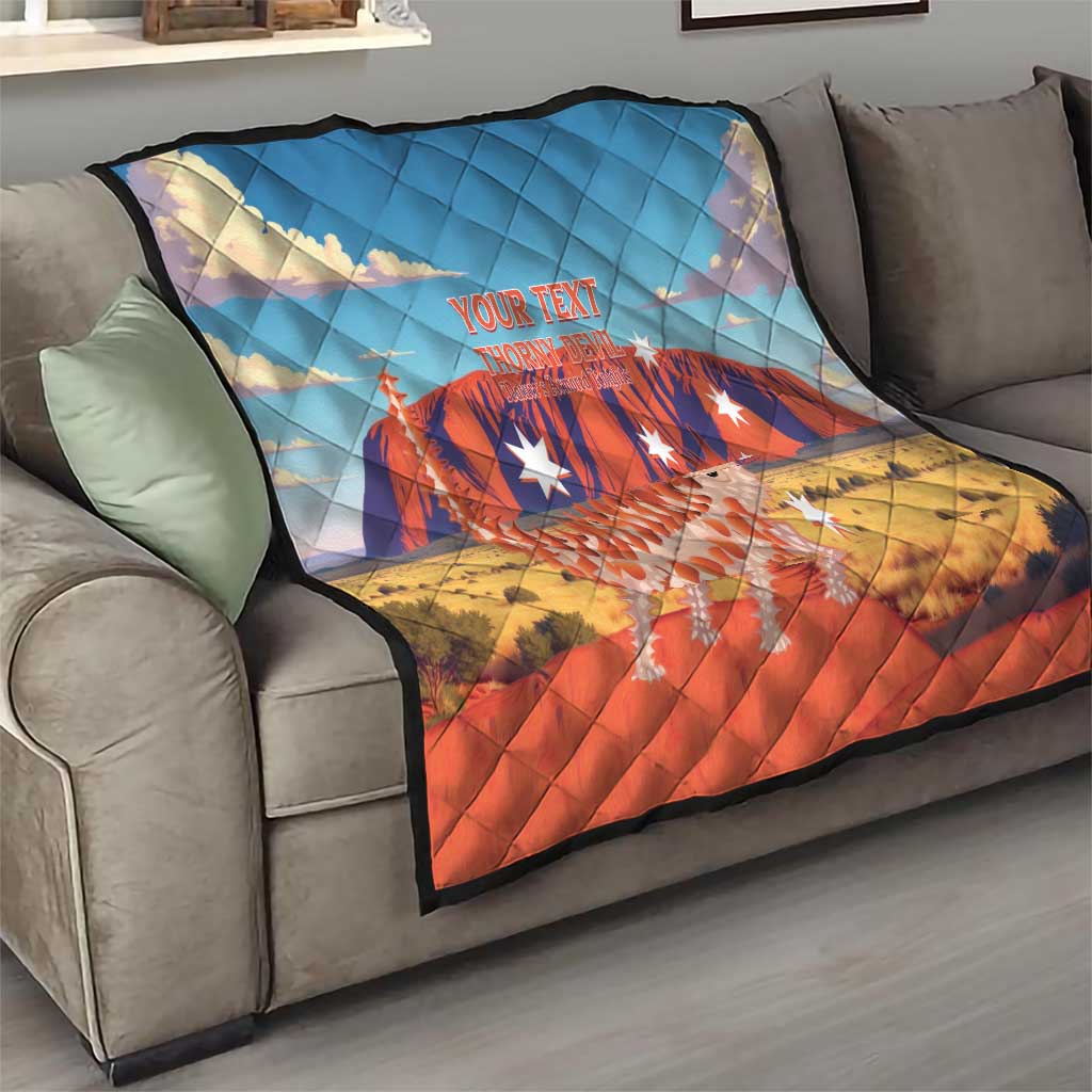 Personalised Australia Thorny Devil Quilt Nature's Armored Knights - Aussie Uluru