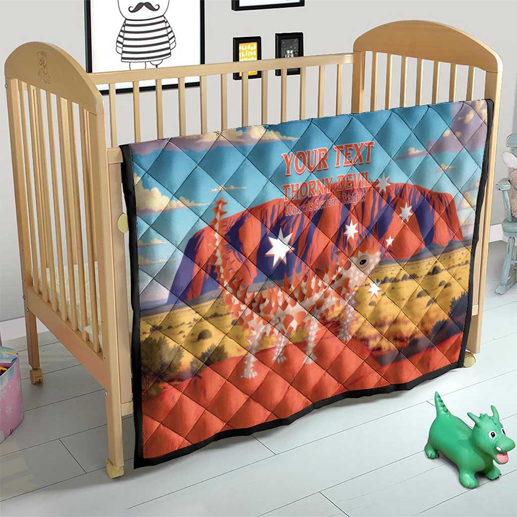 Personalised Australia Thorny Devil Quilt Nature's Armored Knights - Aussie Uluru