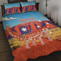 Personalised Australia Thorny Devil Quilt Bed Set Nature's Armored Knights - Aussie Uluru