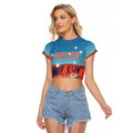 Personalised Australia Thorny Devil Raglan Cropped T Shirt Nature's Armored Knights - Aussie Uluru