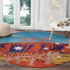 Personalised Australia Thorny Devil Round Carpet Nature's Armored Knights - Aussie Uluru