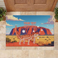 Personalised Australia Thorny Devil Rubber Doormat Nature's Armored Knights - Aussie Uluru