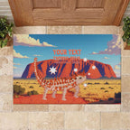 Personalised Australia Thorny Devil Rubber Doormat Nature's Armored Knights - Aussie Uluru