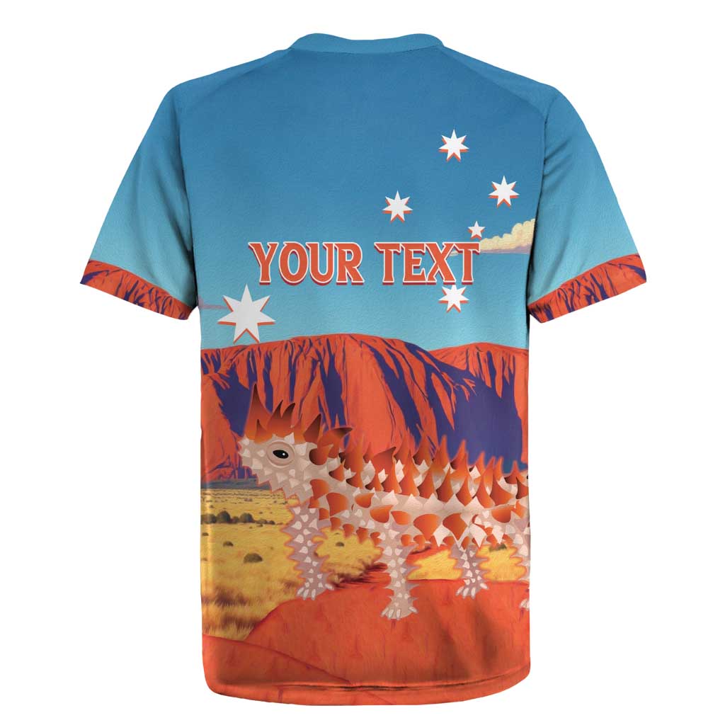 Personalised Australia Thorny Devil Rugby Jersey Nature's Armored Knights - Aussie Uluru