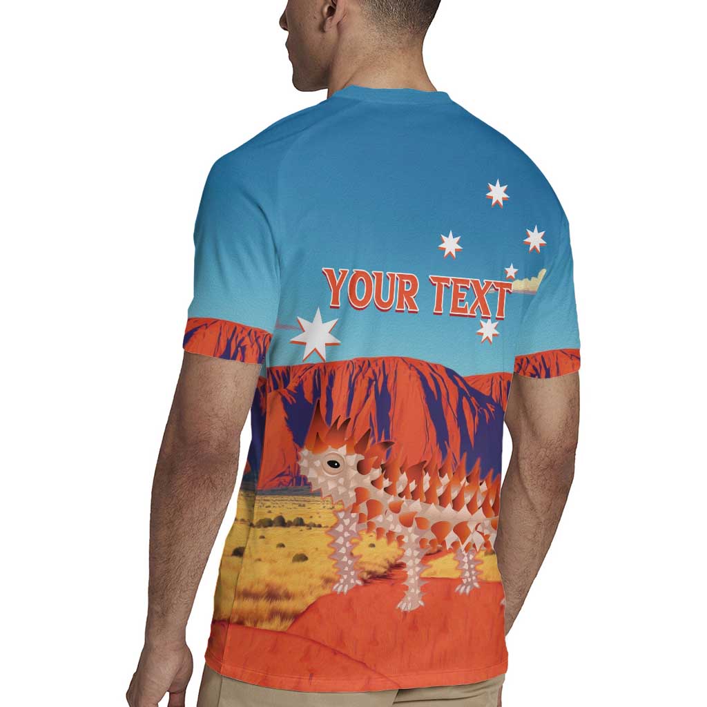 Personalised Australia Thorny Devil Rugby Jersey Nature's Armored Knights - Aussie Uluru