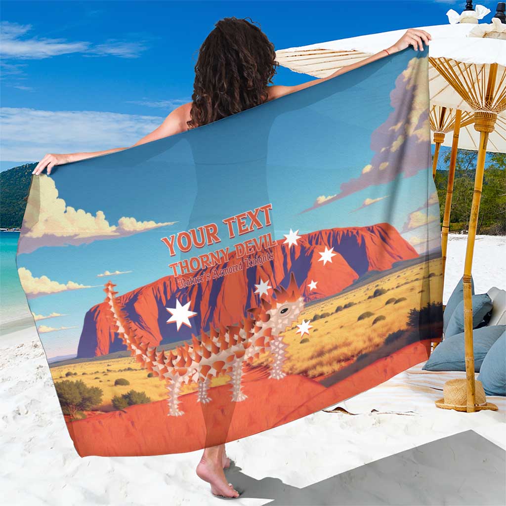 Personalised Australia Thorny Devil Sarong Nature's Armored Knights - Aussie Uluru