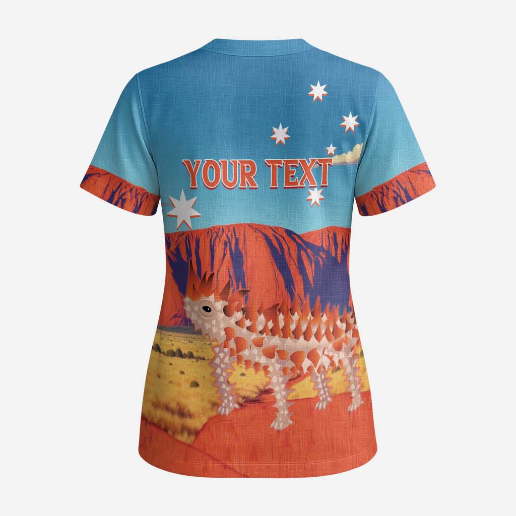 Personalised Australia Thorny Devil Scrub Top Nature's Armored Knights - Aussie Uluru - Aussie Hoodie