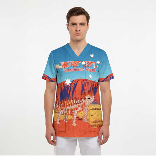 Personalised Australia Thorny Devil Scrub Top Nature's Armored Knights - Aussie Uluru - Aussie Hoodie