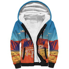 Personalised Australia Thorny Devil Sherpa Hoodie Nature's Armored Knights - Aussie Uluru