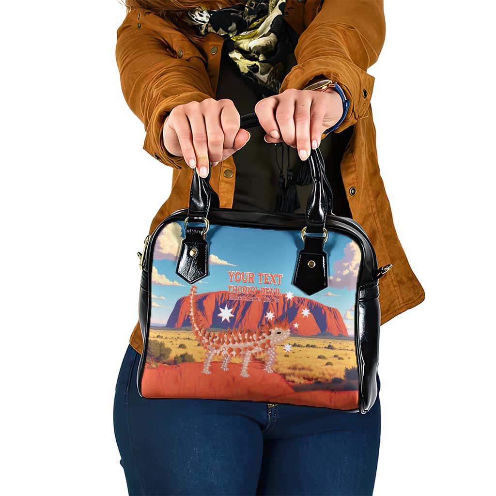 Personalised Australia Thorny Devil Shoulder Handbag Nature's Armored Knights - Aussie Uluru