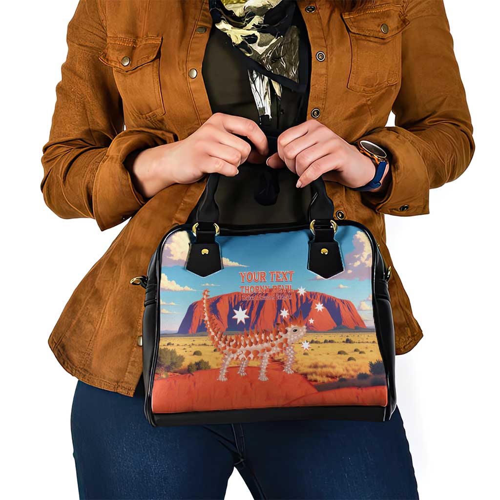 Personalised Australia Thorny Devil Shoulder Handbag Nature's Armored Knights - Aussie Uluru