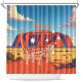 Personalised Australia Thorny Devil Shower Curtain Nature's Armored Knights - Aussie Uluru
