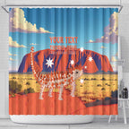 Personalised Australia Thorny Devil Shower Curtain Nature's Armored Knights - Aussie Uluru