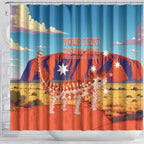 Personalised Australia Thorny Devil Shower Curtain Nature's Armored Knights - Aussie Uluru
