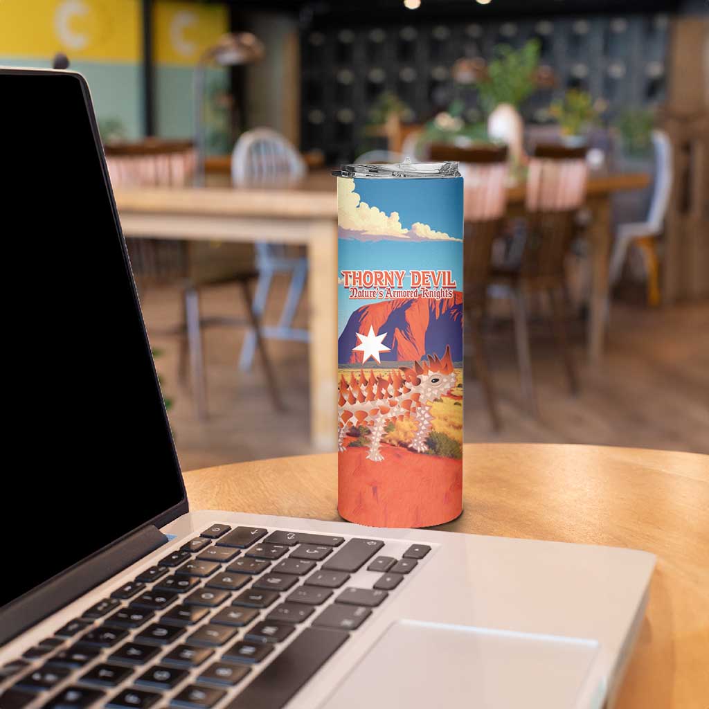 Personalised Australia Thorny Devil Skinny Tumbler Nature's Armored Knights - Aussie Uluru
