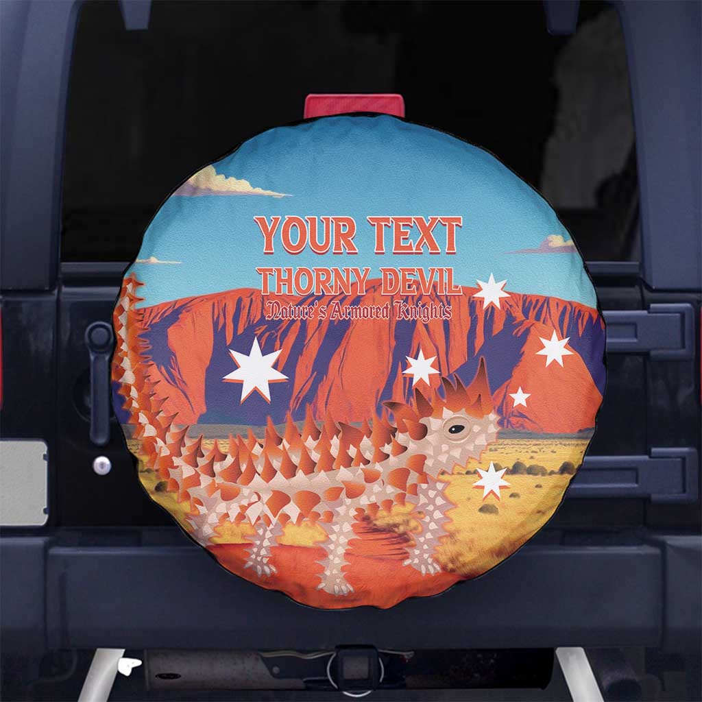 Personalised Australia Thorny Devil Spare Tire Cover Nature's Armored Knights - Aussie Uluru