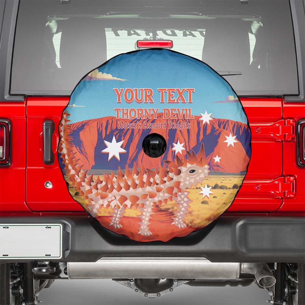 Personalised Australia Thorny Devil Spare Tire Cover Nature's Armored Knights - Aussie Uluru
