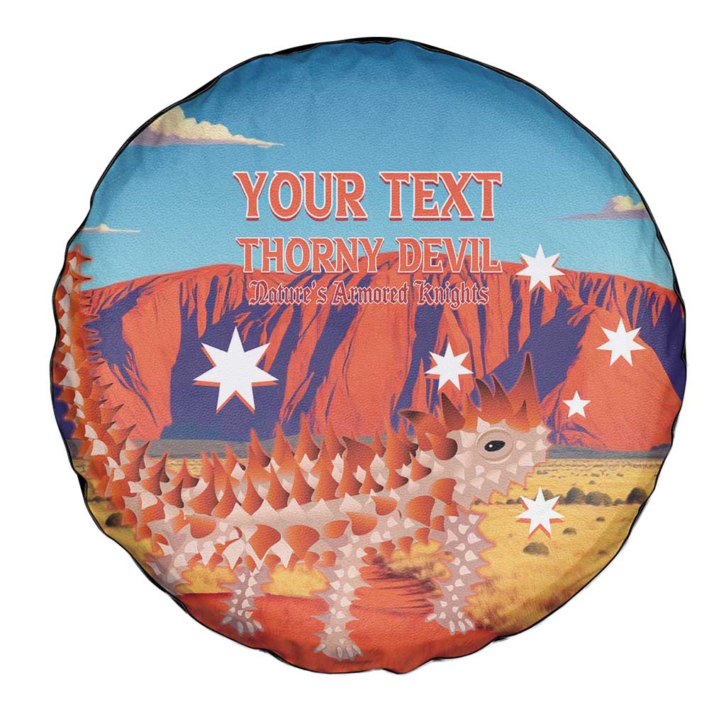 Personalised Australia Thorny Devil Spare Tire Cover Nature's Armored Knights - Aussie Uluru