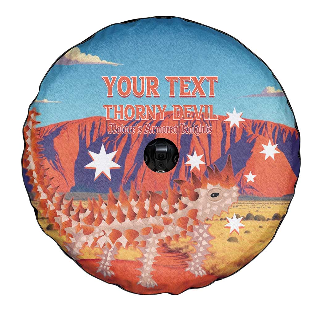Personalised Australia Thorny Devil Spare Tire Cover Nature's Armored Knights - Aussie Uluru
