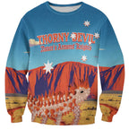 Personalised Australia Thorny Devil Sweatshirt Nature's Armored Knights - Aussie Uluru