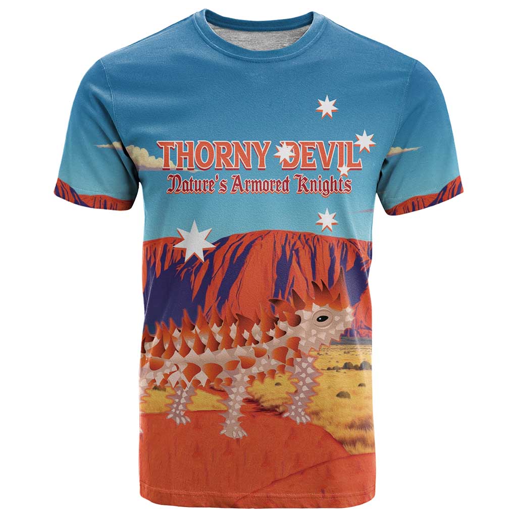 Personalised Australia Thorny Devil T Shirt Nature's Armored Knights - Aussie Uluru