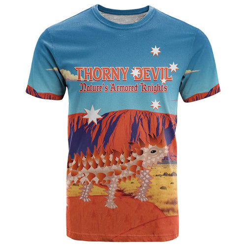 Personalised Australia Thorny Devil T Shirt Nature's Armored Knights - Aussie Uluru