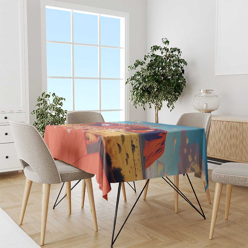 Personalised Australia Thorny Devil Tablecloth Nature's Armored Knights - Aussie Uluru