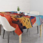 Personalised Australia Thorny Devil Tablecloth Nature's Armored Knights - Aussie Uluru