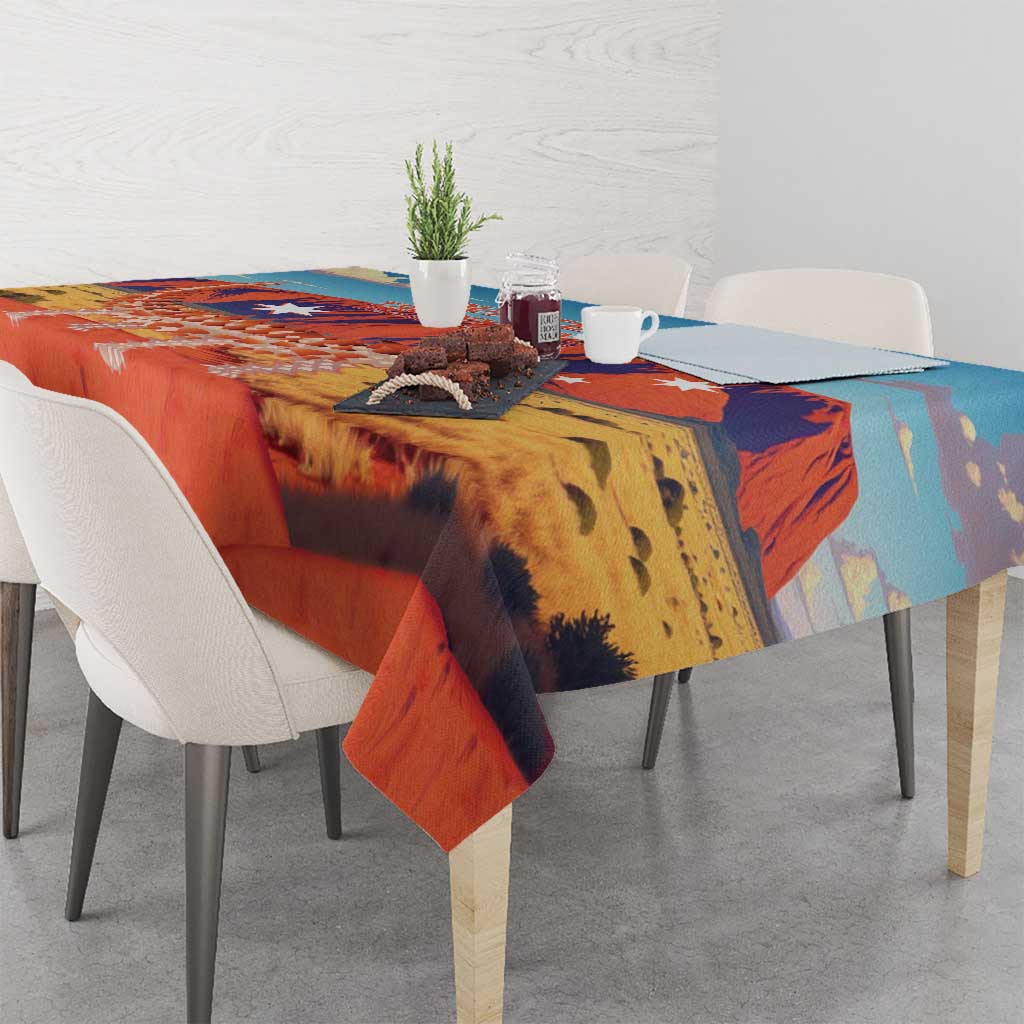Personalised Australia Thorny Devil Tablecloth Nature's Armored Knights - Aussie Uluru