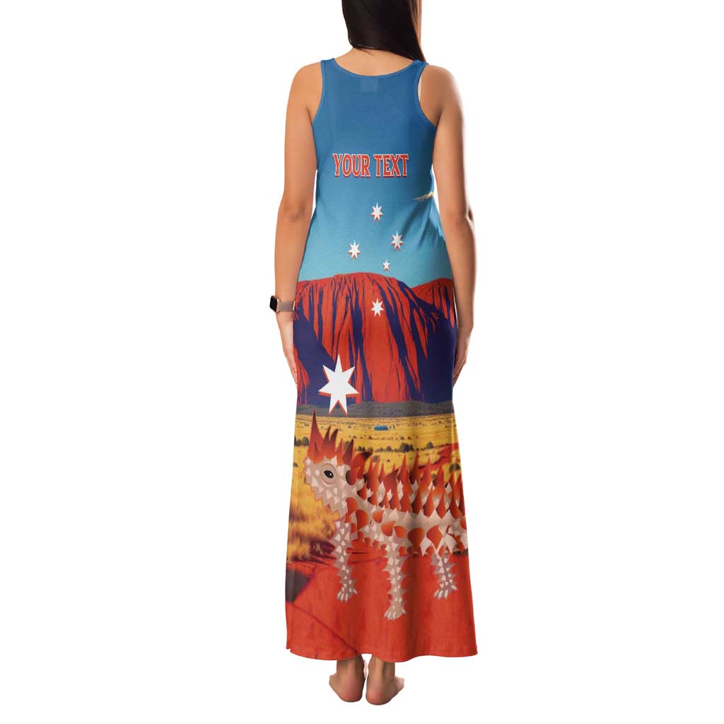 Personalised Australia Thorny Devil Tank Maxi Dress Nature's Armored Knights - Aussie Uluru