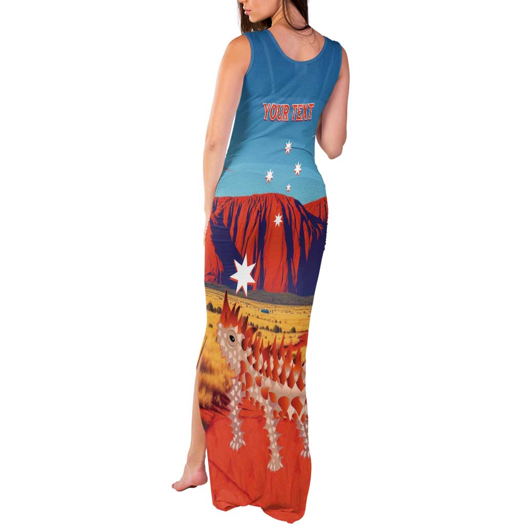 Personalised Australia Thorny Devil Tank Maxi Dress Nature's Armored Knights - Aussie Uluru