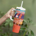 Personalised Australia Thorny Devil Tumbler With Handle Nature's Armored Knights - Aussie Uluru
