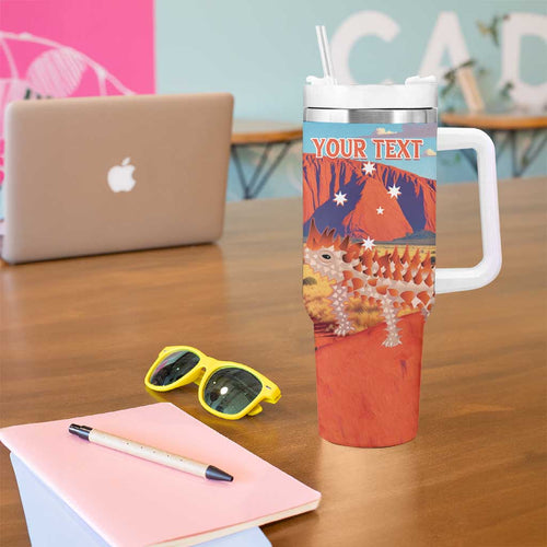 Personalised Australia Thorny Devil Tumbler With Handle Nature's Armored Knights - Aussie Uluru