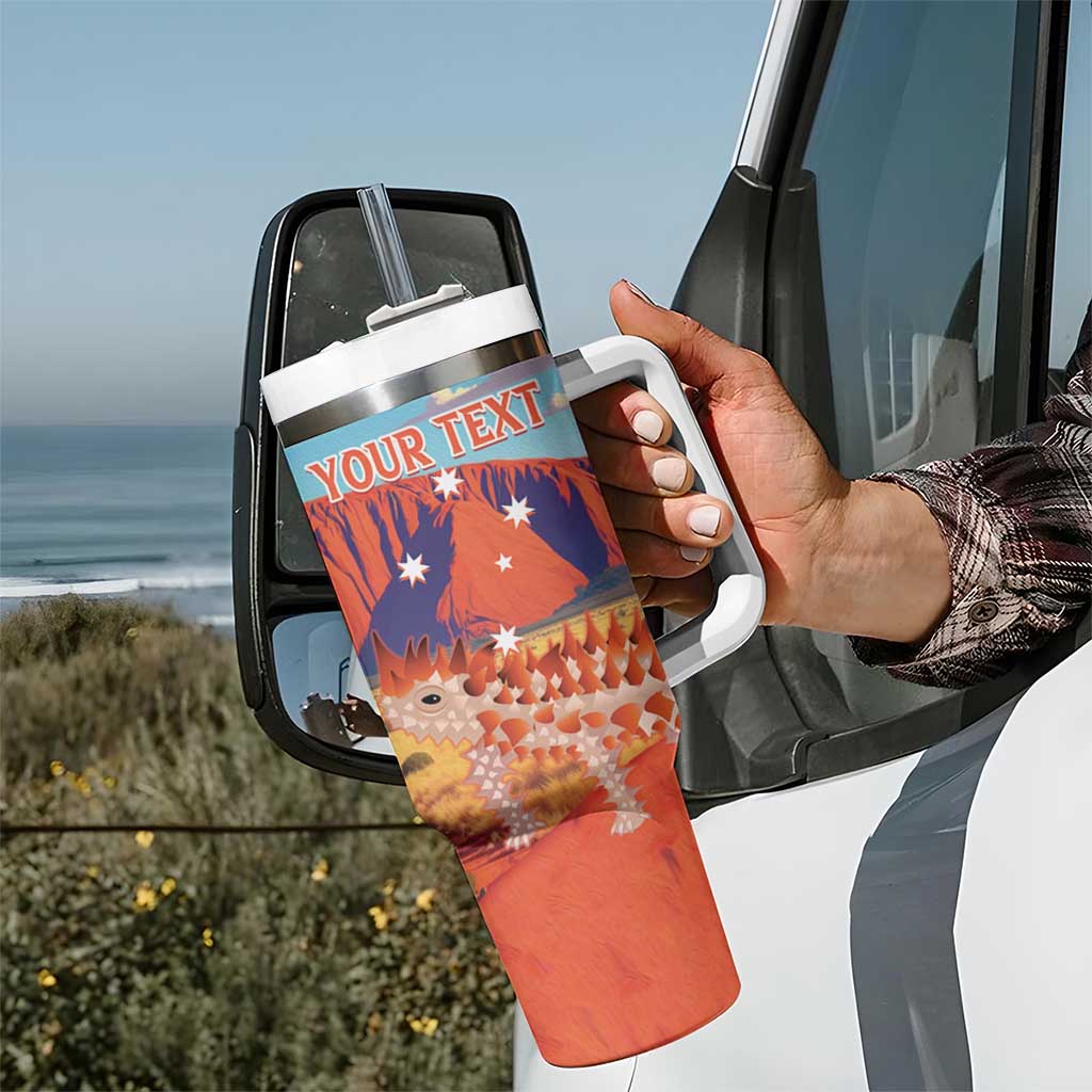 Personalised Australia Thorny Devil Tumbler With Handle Nature's Armored Knights - Aussie Uluru