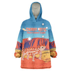 Personalised Australia Thorny Devil Wearable Blanket Hoodie Nature's Armored Knights - Aussie Uluru