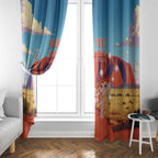Personalised Australia Thorny Devil Window Curtain Nature's Armored Knights - Aussie Uluru