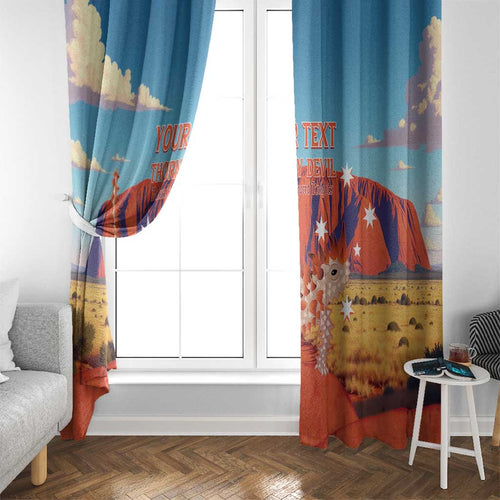 Personalised Australia Thorny Devil Window Curtain Nature's Armored Knights - Aussie Uluru