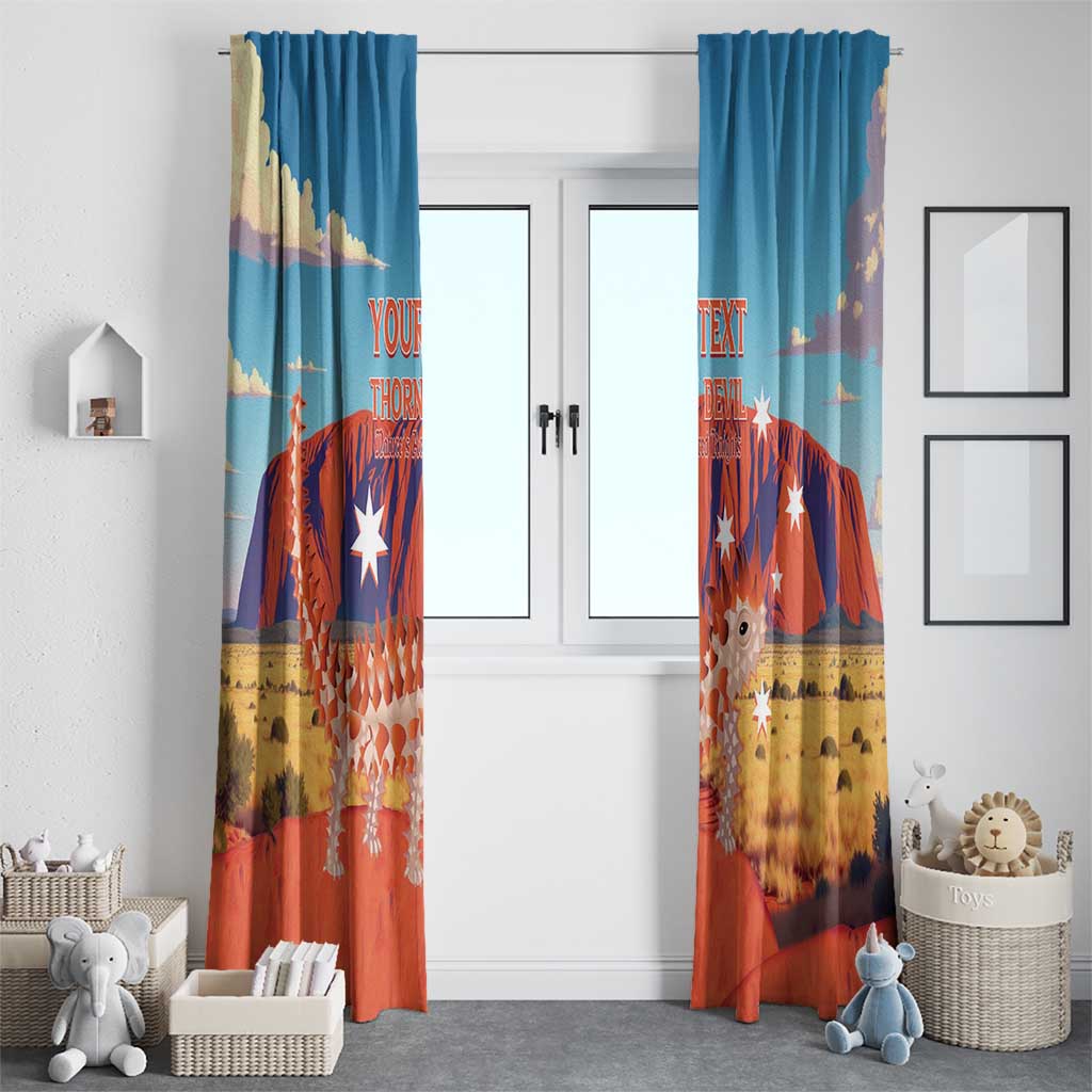 Personalised Australia Thorny Devil Window Curtain Nature's Armored Knights - Aussie Uluru
